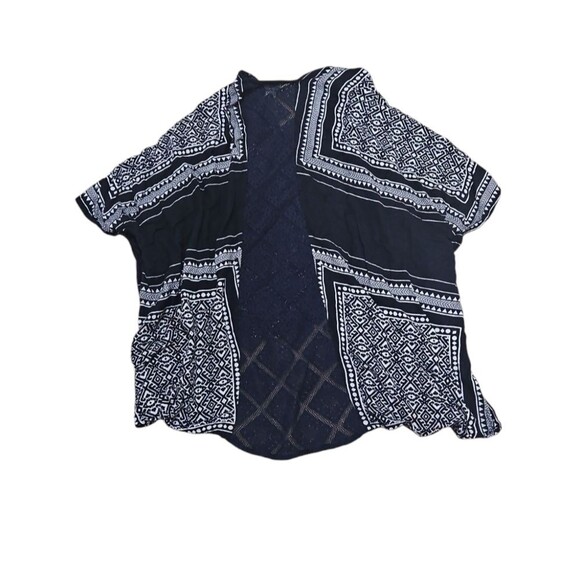 World Market Womens Navy Open Cardigan Size OS Boho Casual Preppy Short Sleeve - Picture 3 of 7